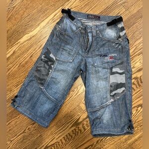 FUBU The Collection Denim Shorts 90's Vintage Y2K